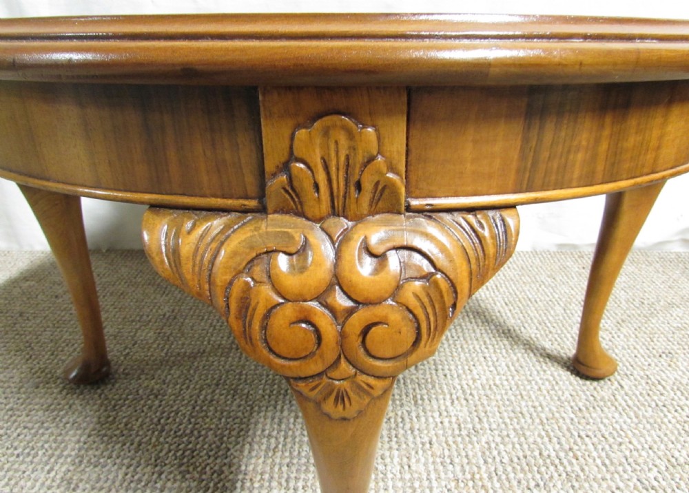 Round Burr Walnut Coffee Table View II