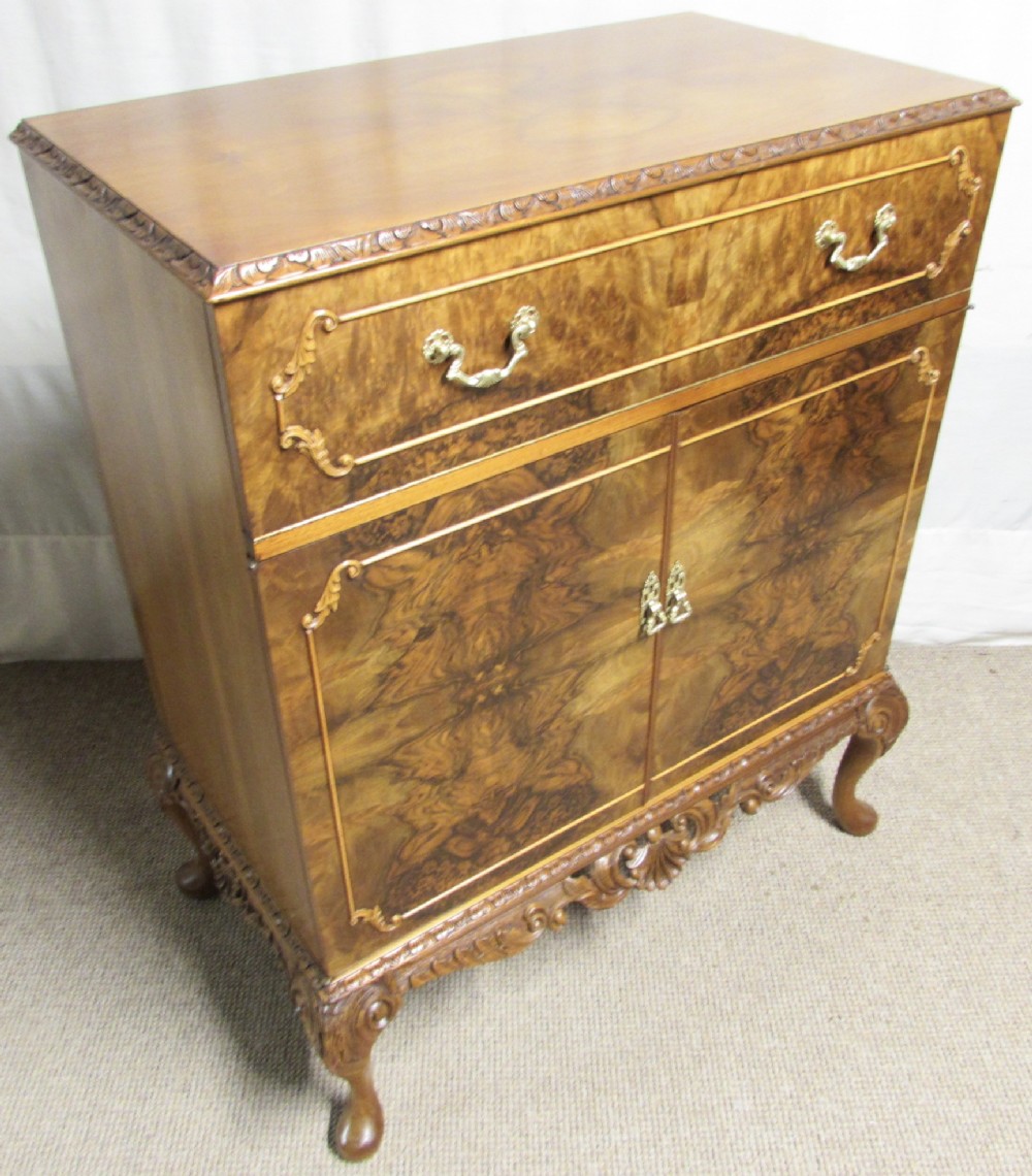 Queen Anne Burr Walnut Cabinet