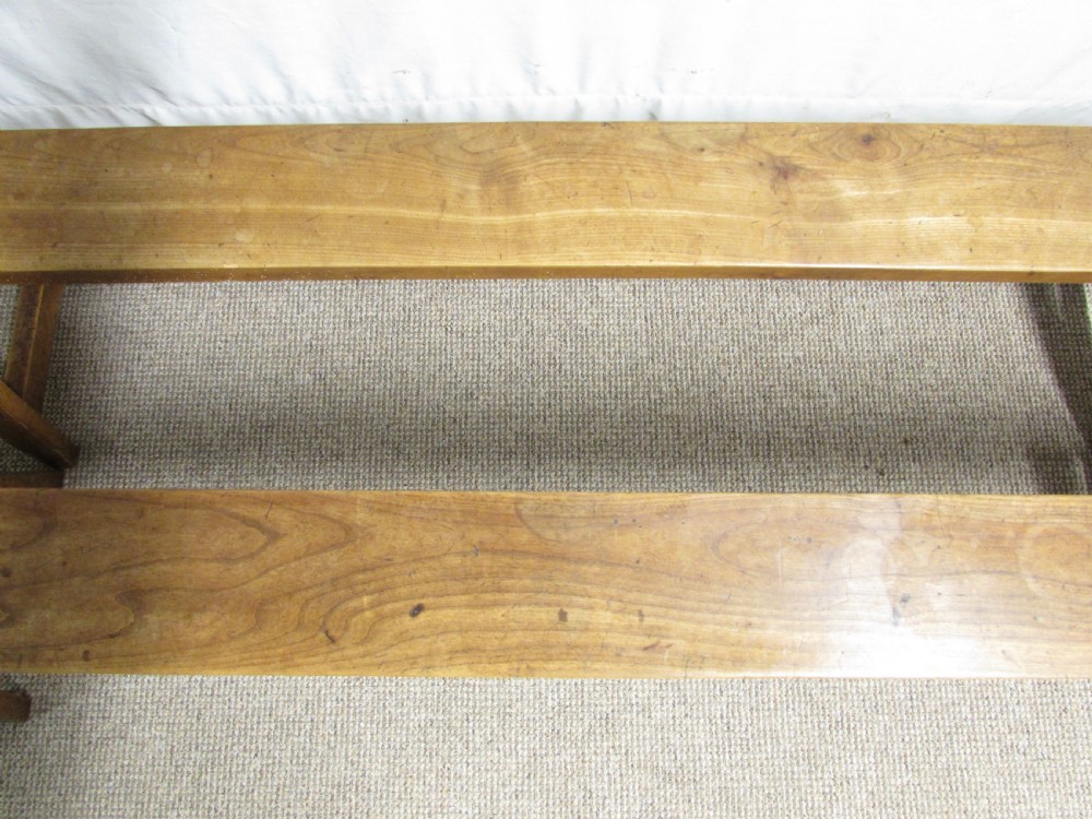 Pair French Fruitwood Benches View II