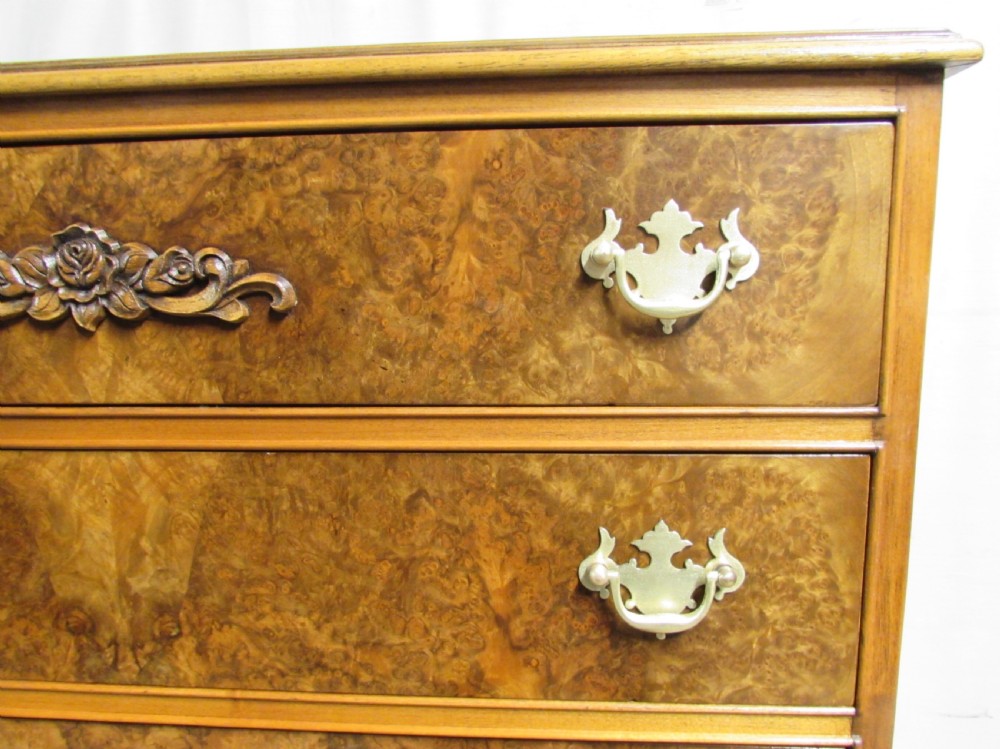 Burr Walnut Chest on Chest of Drawers View VII