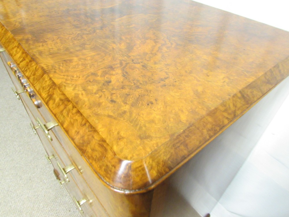 Burr Walnut Chest of 5 Drawers View XI