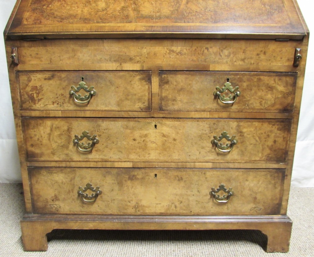 Quality Walnut Bureau Bookcase View V