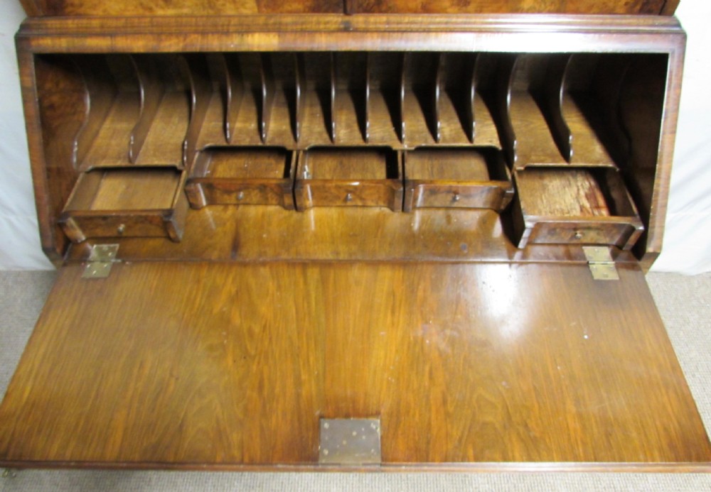 Quality Walnut Bureau Bookcase View XIV