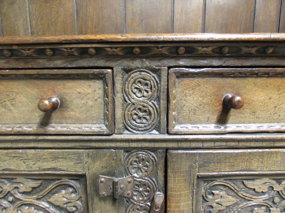 Very Good Large Ipswich Green Oak Dresser View II