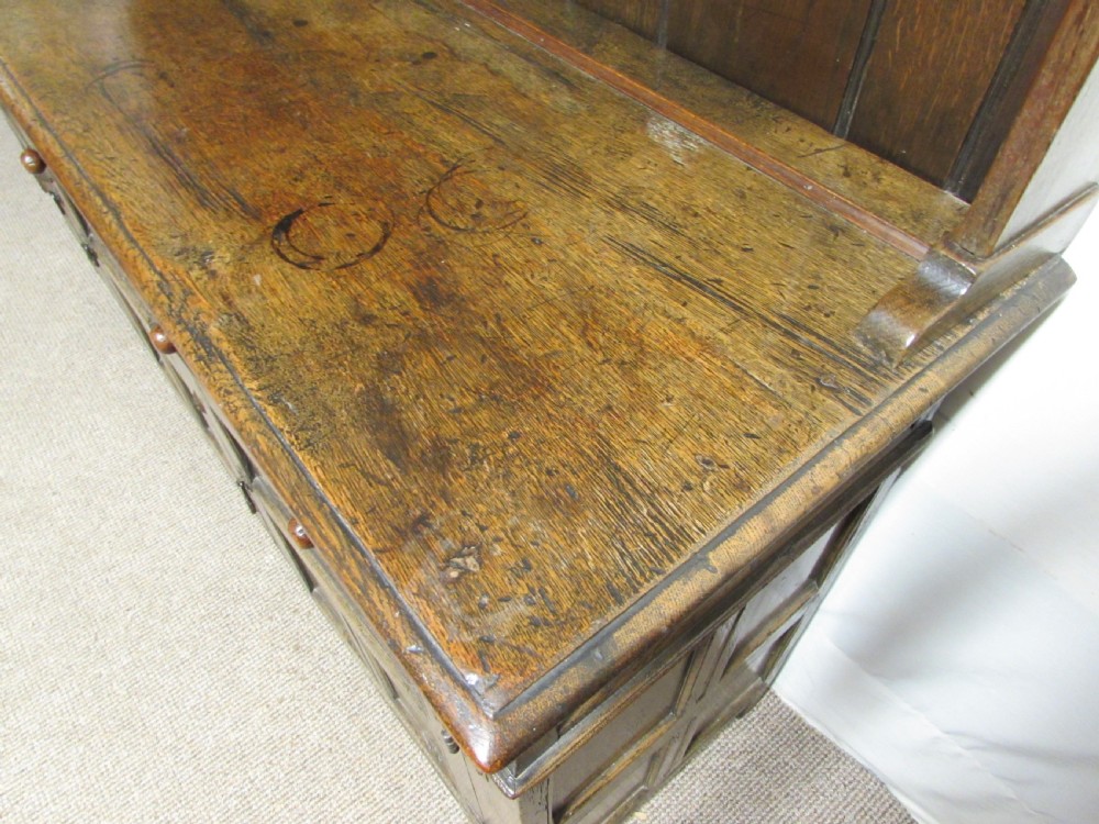 Very Good Large Ipswich Green Oak Dresser View IV