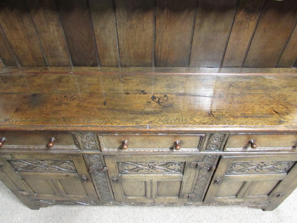Very Good Large Ipswich Green Oak Dresser View V