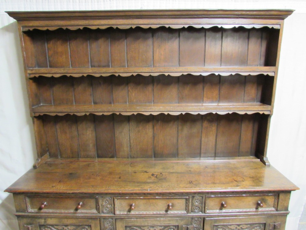 Very Good Large Ipswich Green Oak Dresser View VI