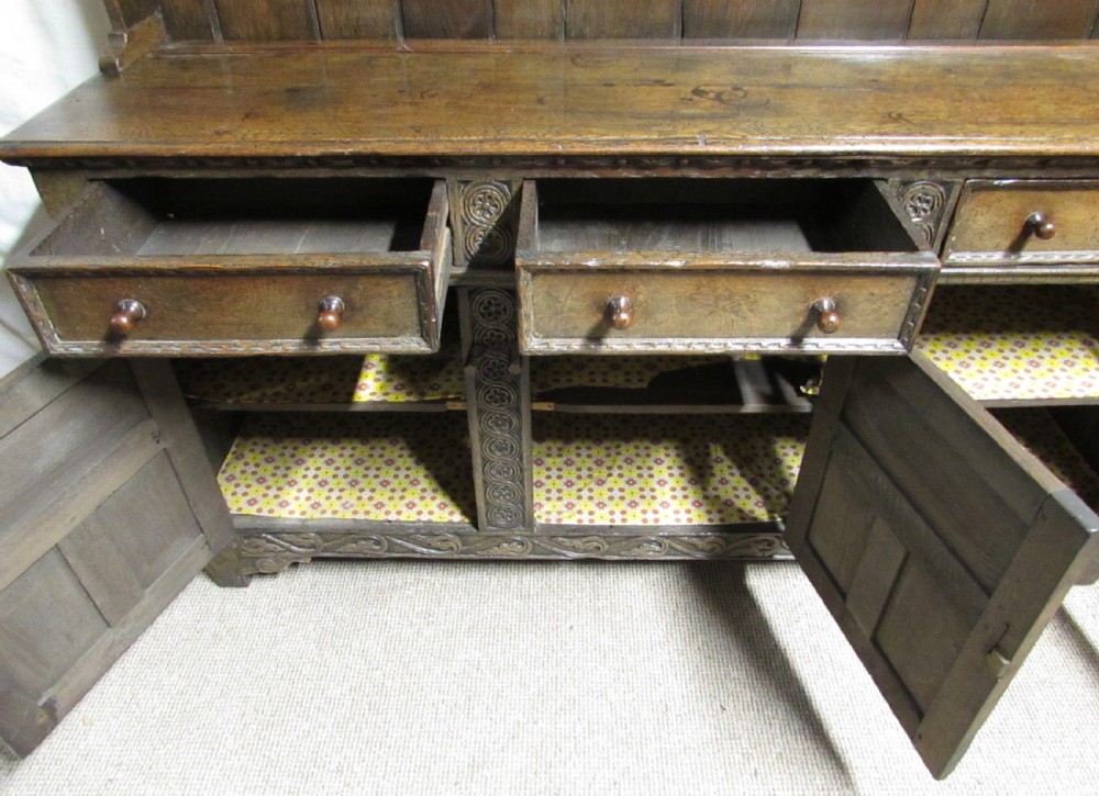 Very Good Large Ipswich Green Oak Dresser View XVI