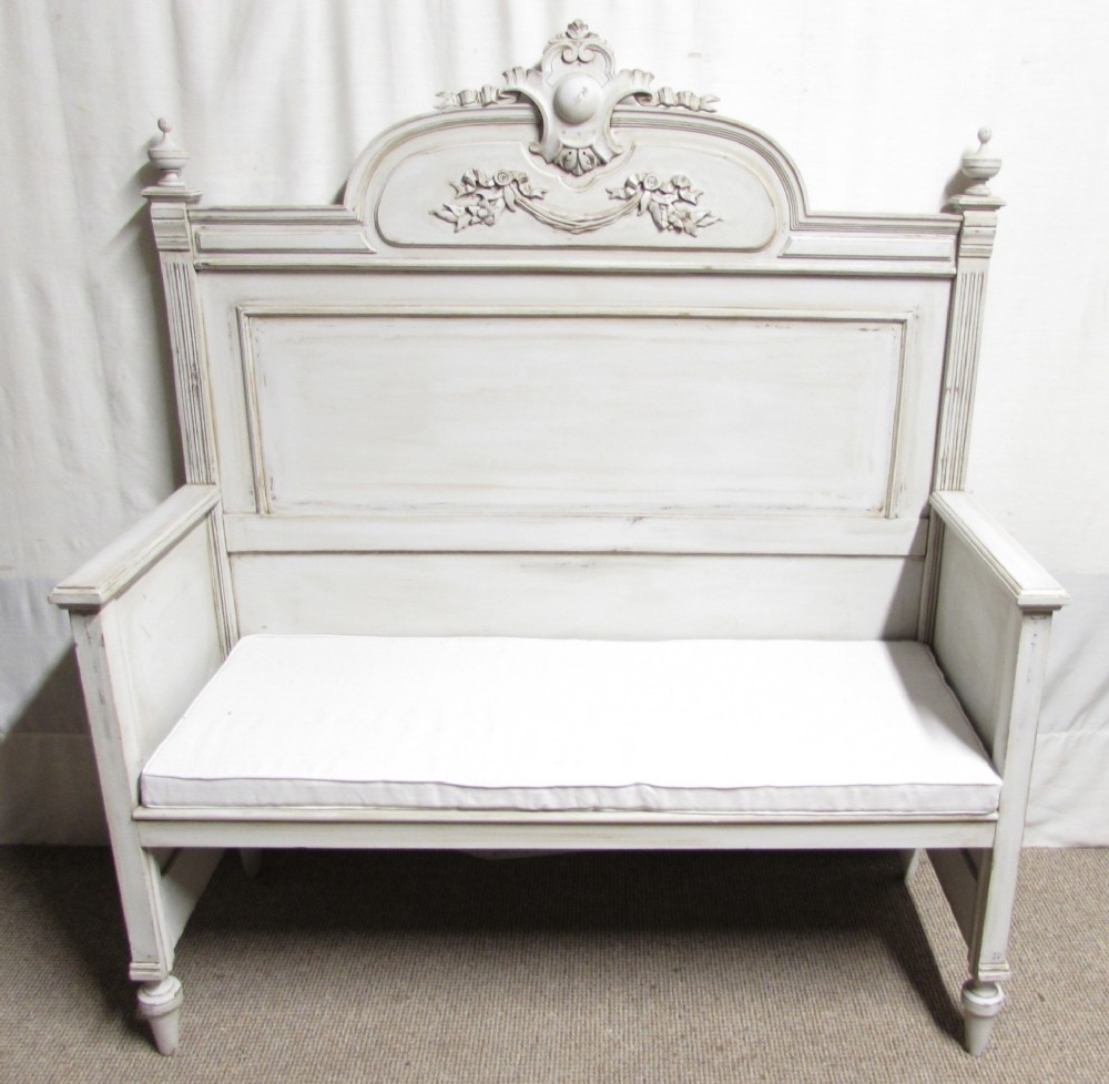 French Original Paint Hall Bench