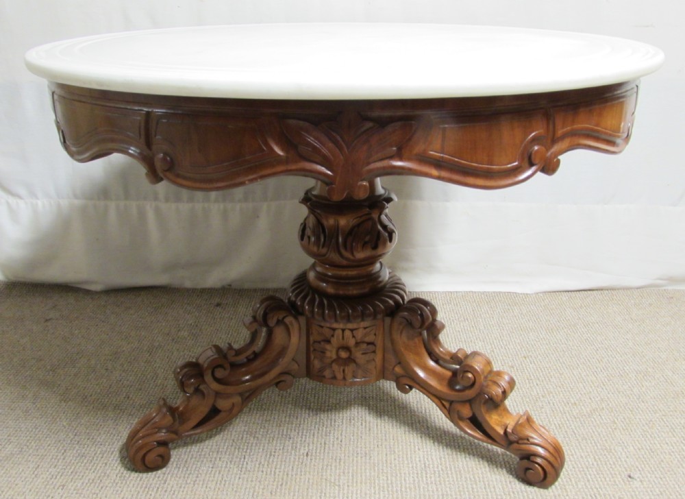 French Marble Top Guéridon Table