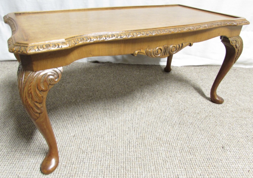Burr Walnut Queen Anne Coffee Table View VIII