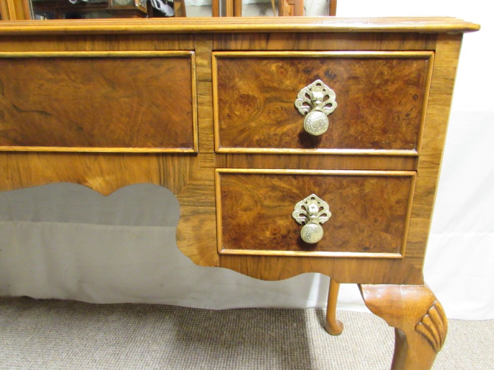 Burr Walnut Queen Anne Dressing Table View III