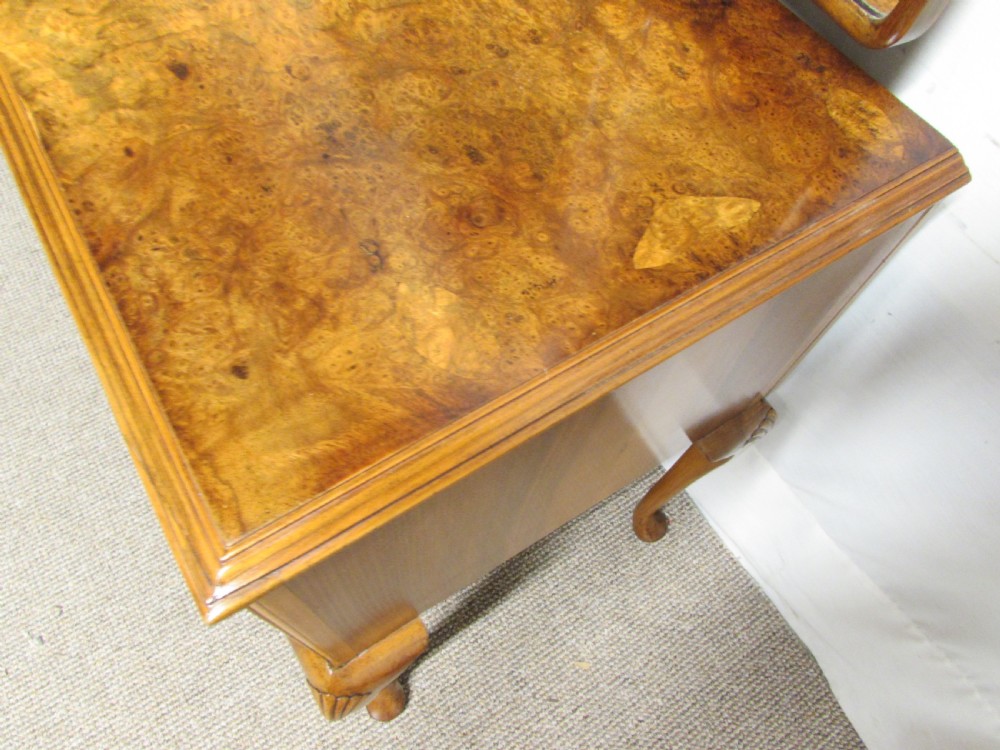 Burr Walnut Queen Anne Dressing Table View IV