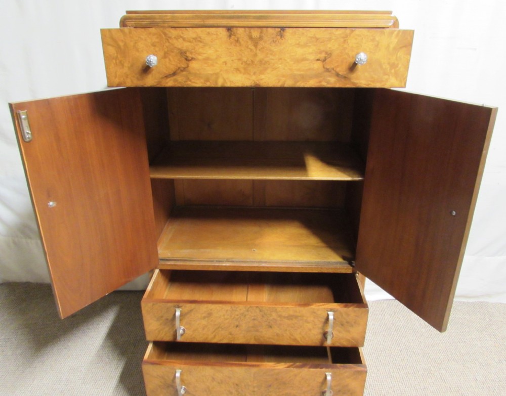 Burr Walnut Art Deco Cabinet View X