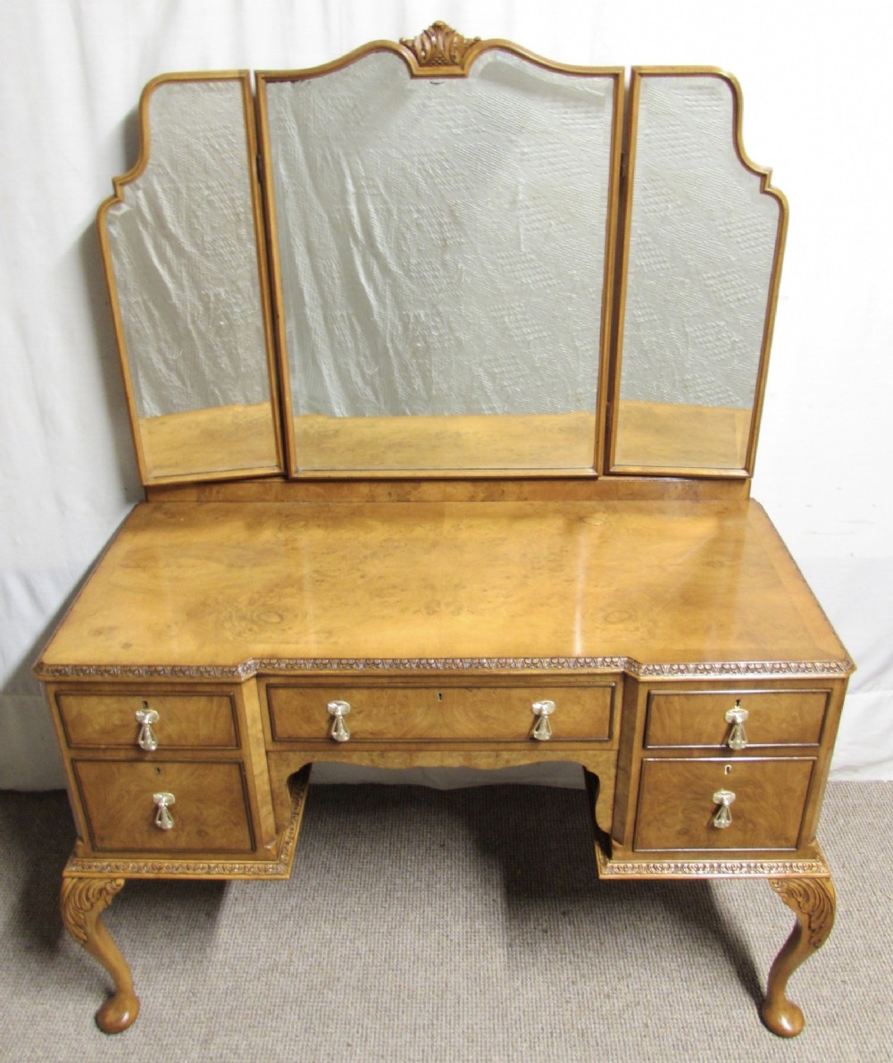 Burr Walnut Queen Anne Dressing Table