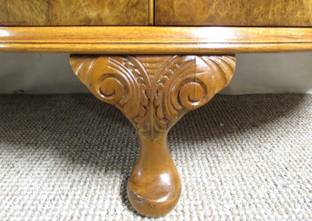 Demi Lune Burr Walnut Side Cabinet View VI