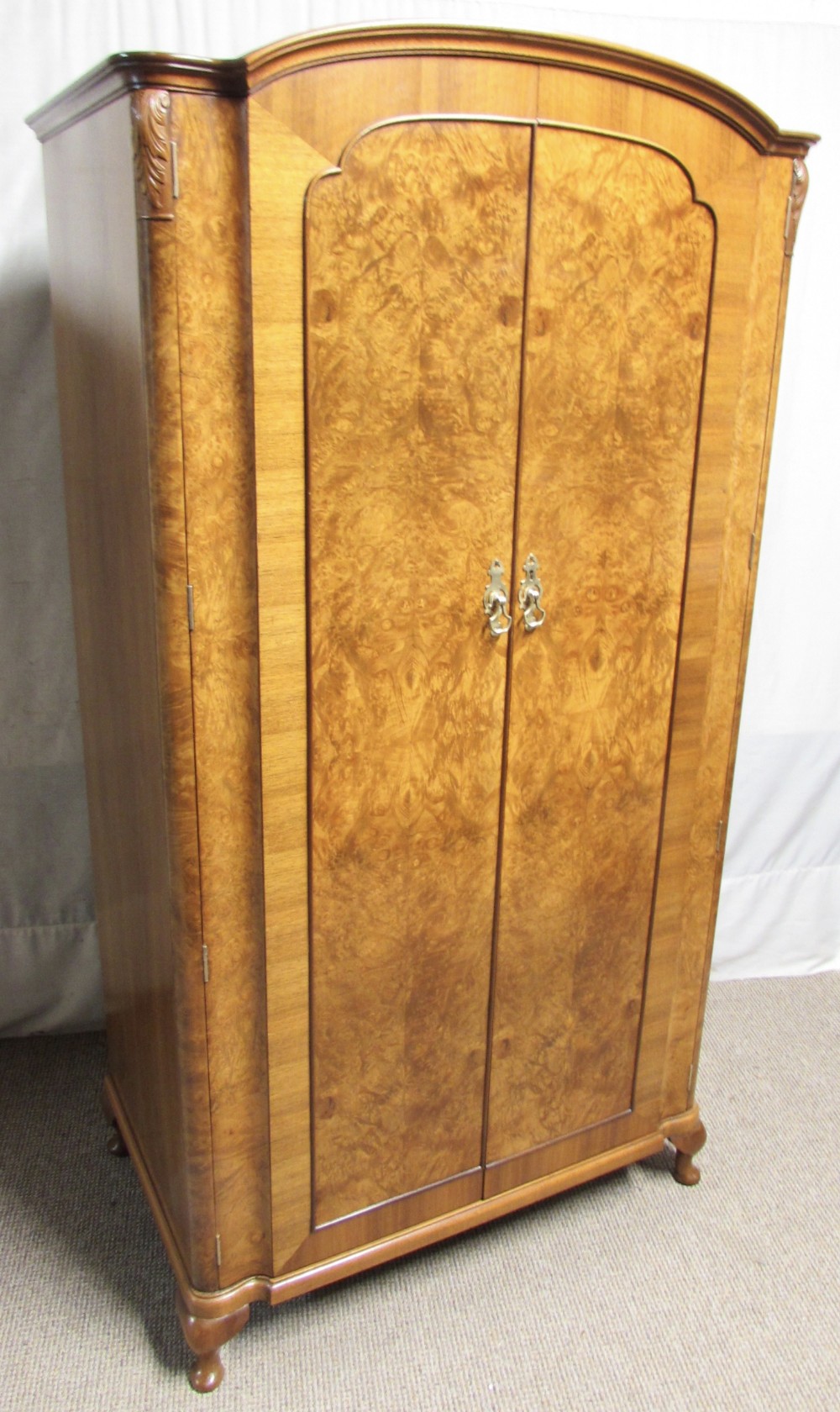 Burr Walnut Gentlemans Wardrobe