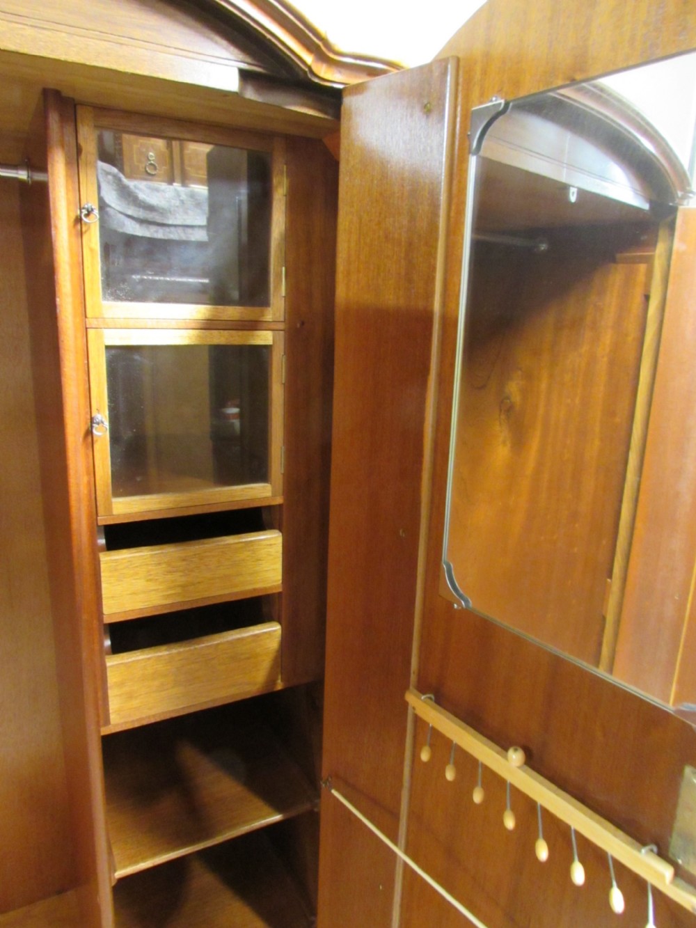 Burr Walnut Gentlemans Wardrobe View IV