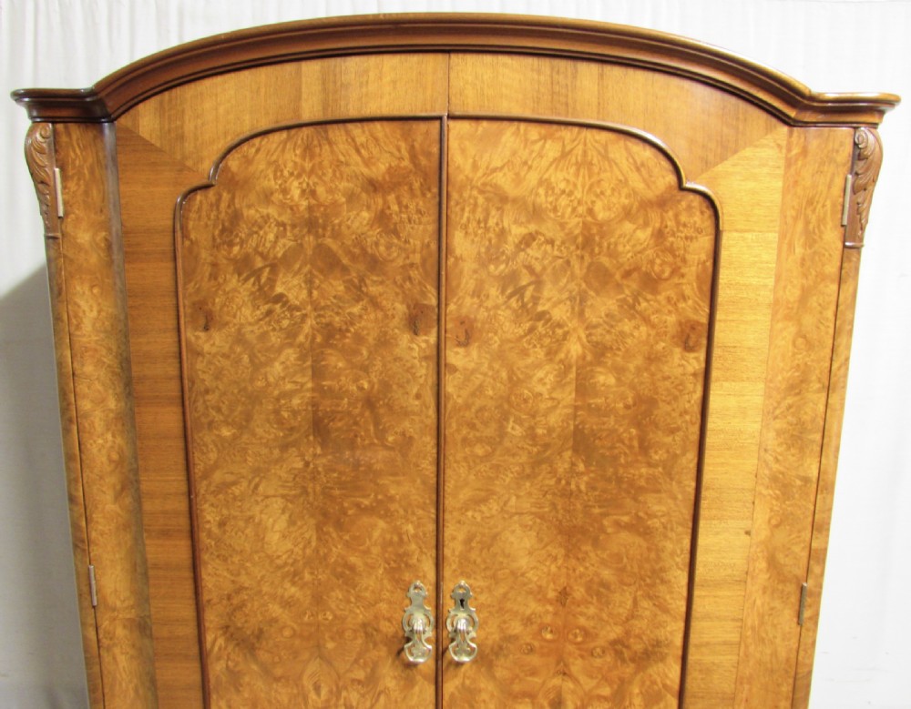 Burr Walnut Gentlemans Wardrobe View VII