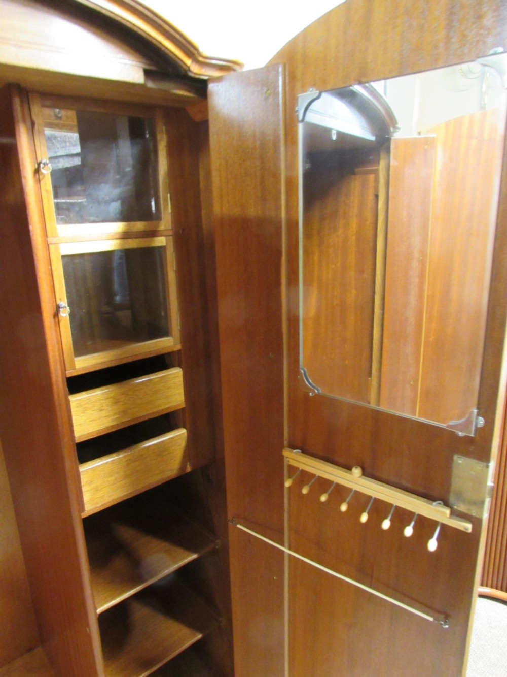 Burr Walnut Gentlemans Wardrobe View VIII