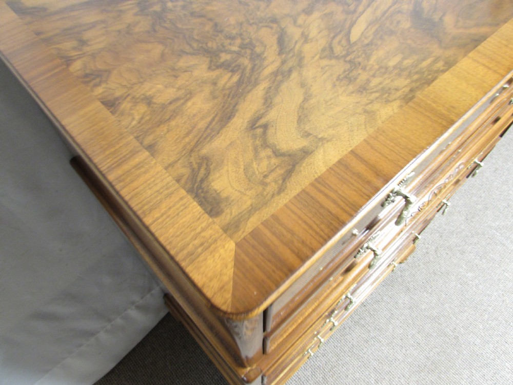 Burr Walnut 6 Drawer Chest of Drawers View IX
