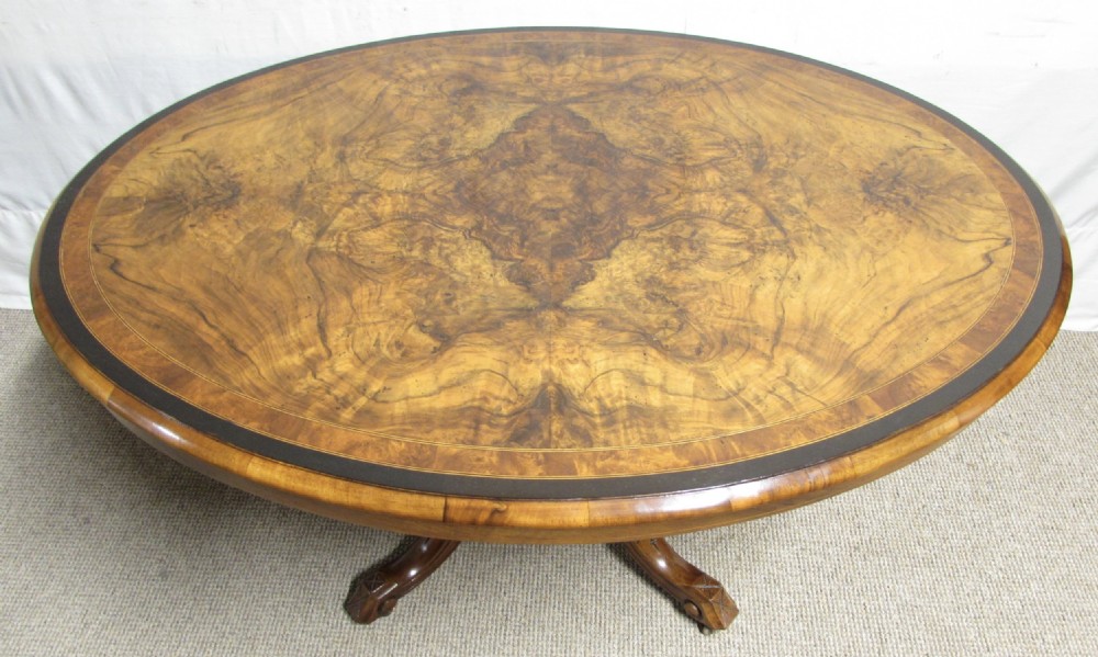 Victorian Burr Walnut Loo Dining Table View III