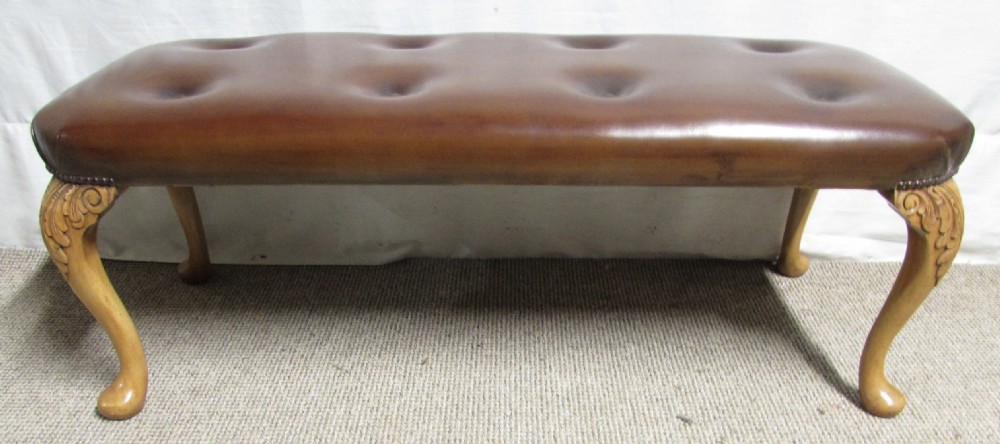 Walnut Leather Duet Stool View IV