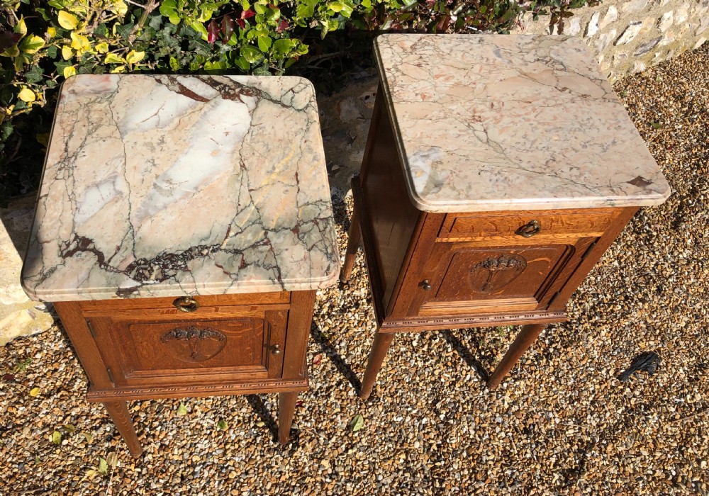 Pair French Bedside Cabinets View III