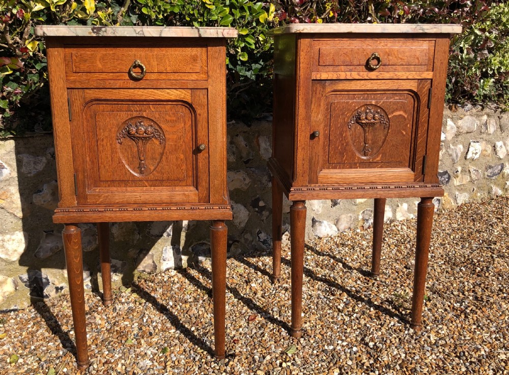 Pair French Bedside Cabinets View VII