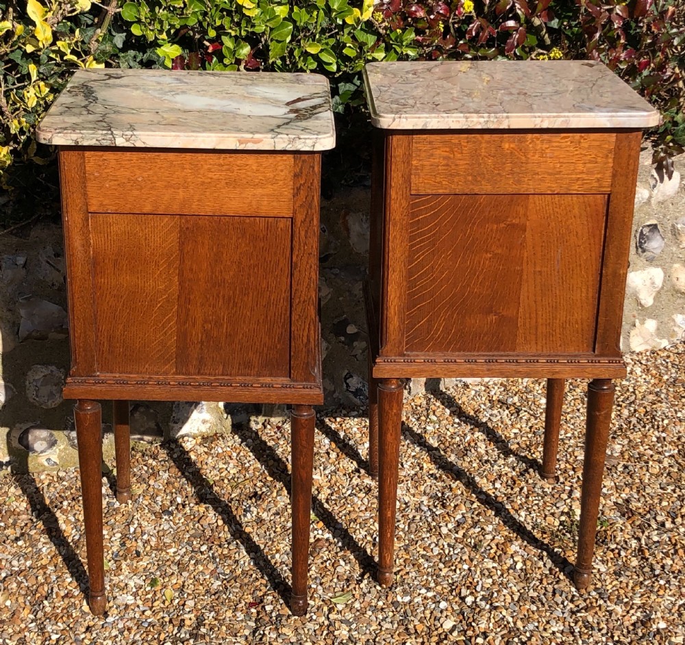 Pair French Bedside Cabinets View XII