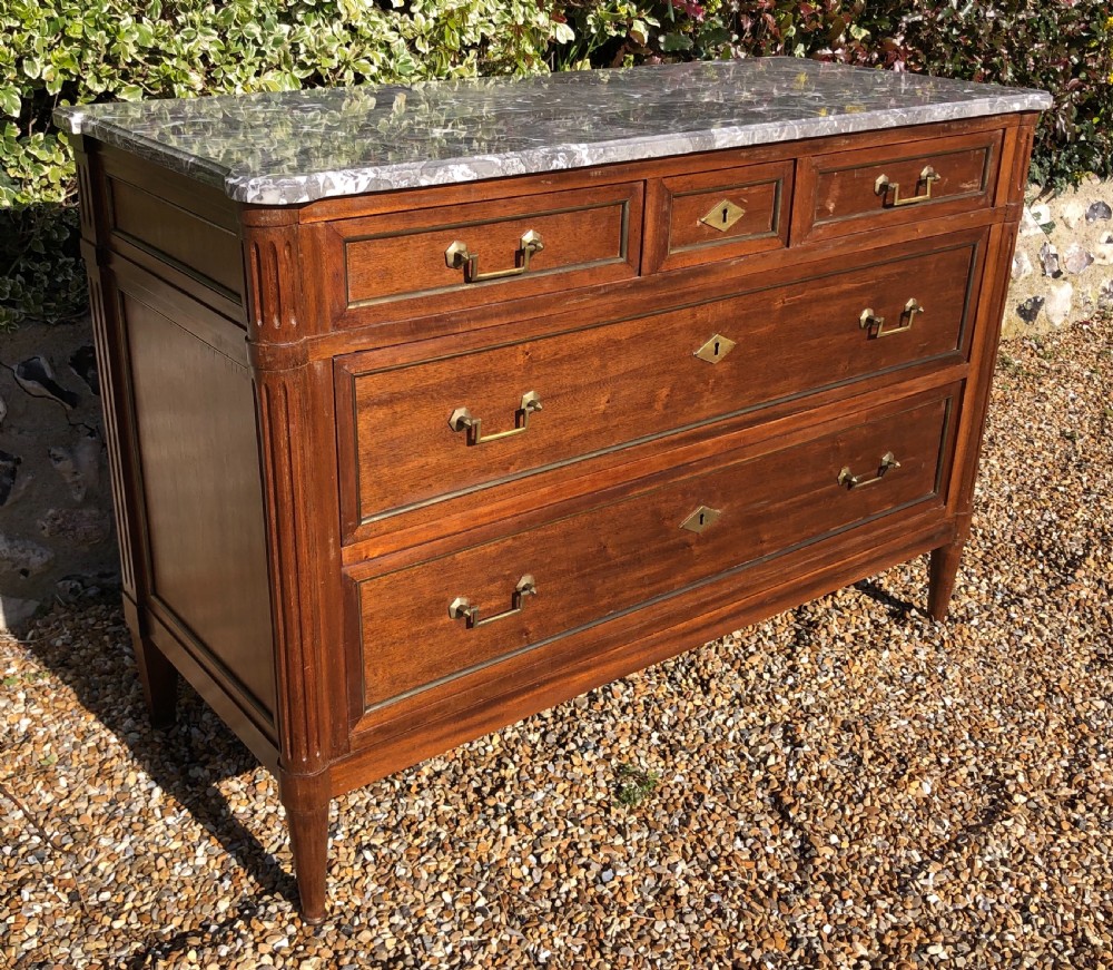 French Marble Top Chest of Drawers View II