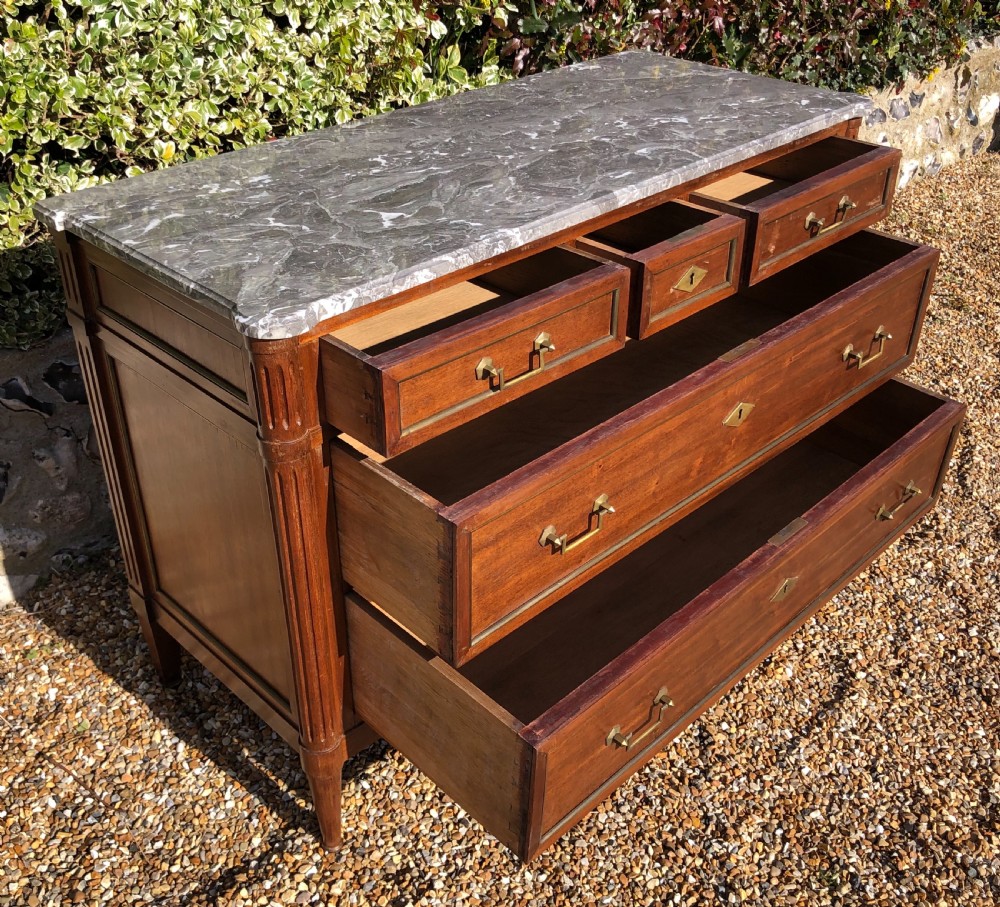 French Marble Top Chest of Drawers View VII