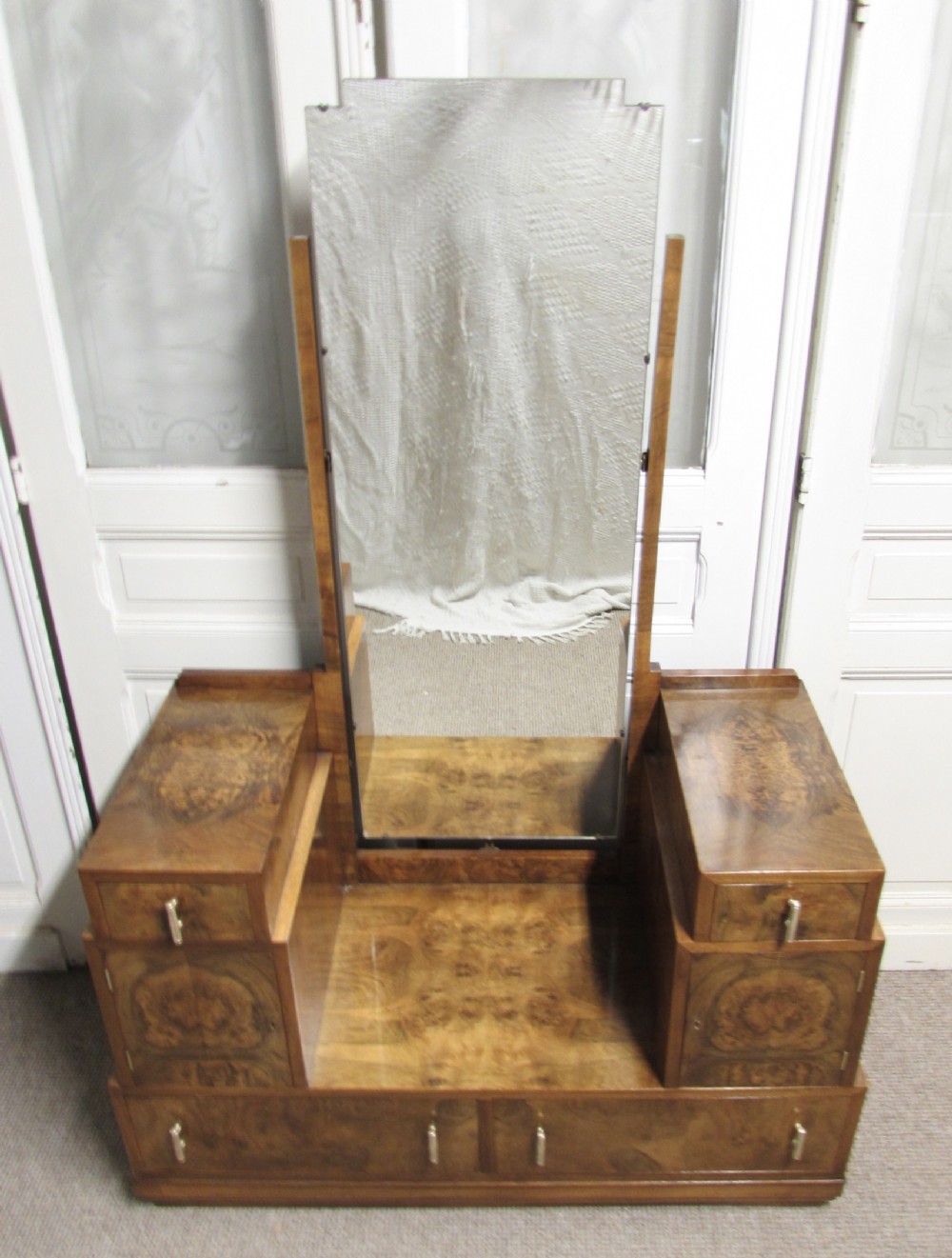 Art Deco Burr Walnut Dressing Table 