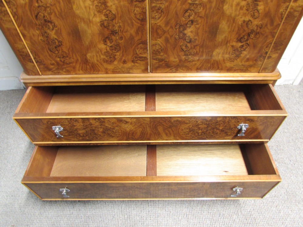 Fine Quality Burr Walnut Wardrobe View X