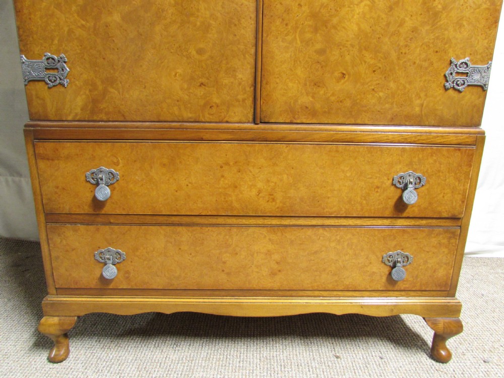Burr Walnut Wardrobe 'Maple & Co' View IV