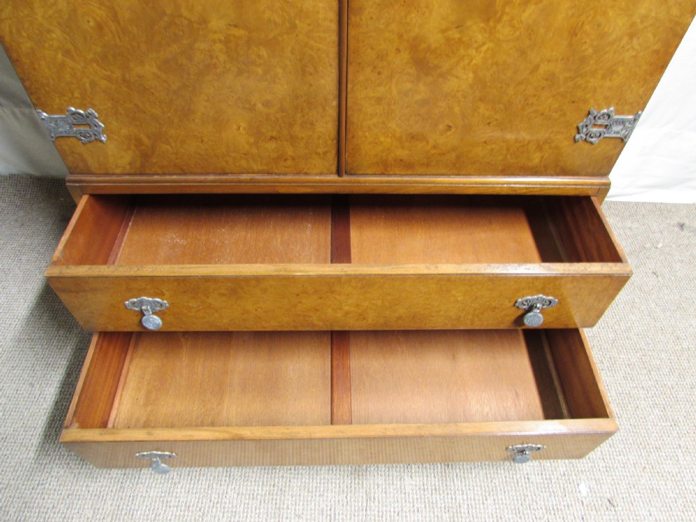 Burr Walnut Wardrobe 'Maple & Co' View VII