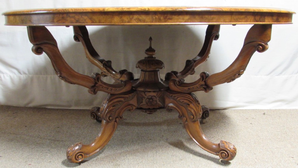 Wonderful Burr Walnut Dining Table View IV