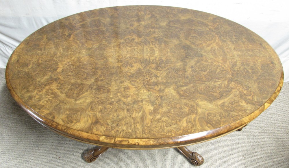 Wonderful Burr Walnut Dining Table View V