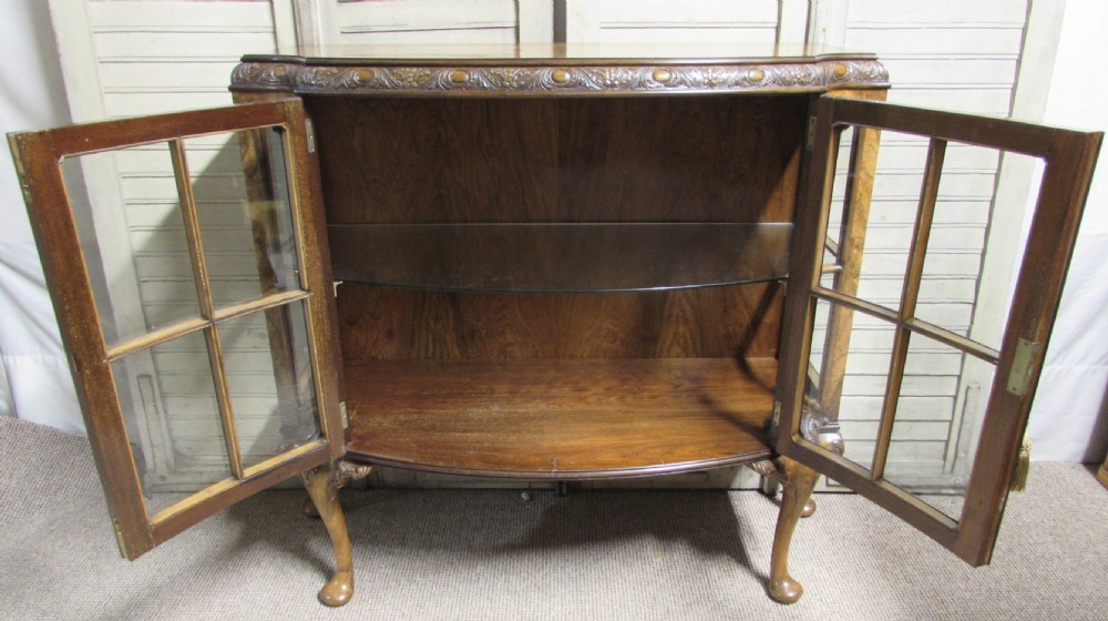 Finest Quality Burr Walnut Display Cabinet View V