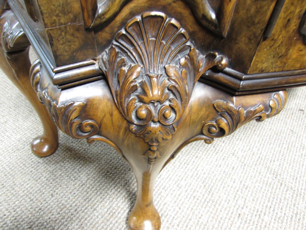 Finest Quality Burr Walnut Display Cabinet View XV