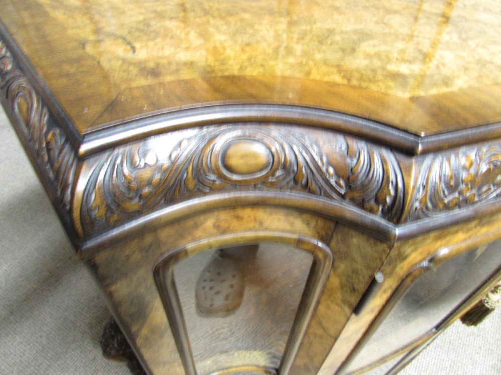 Finest Quality Burr Walnut Display Cabinet View XVI