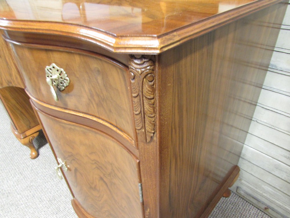 Burr Walnut Triple Mirror Dressing Table View XIII