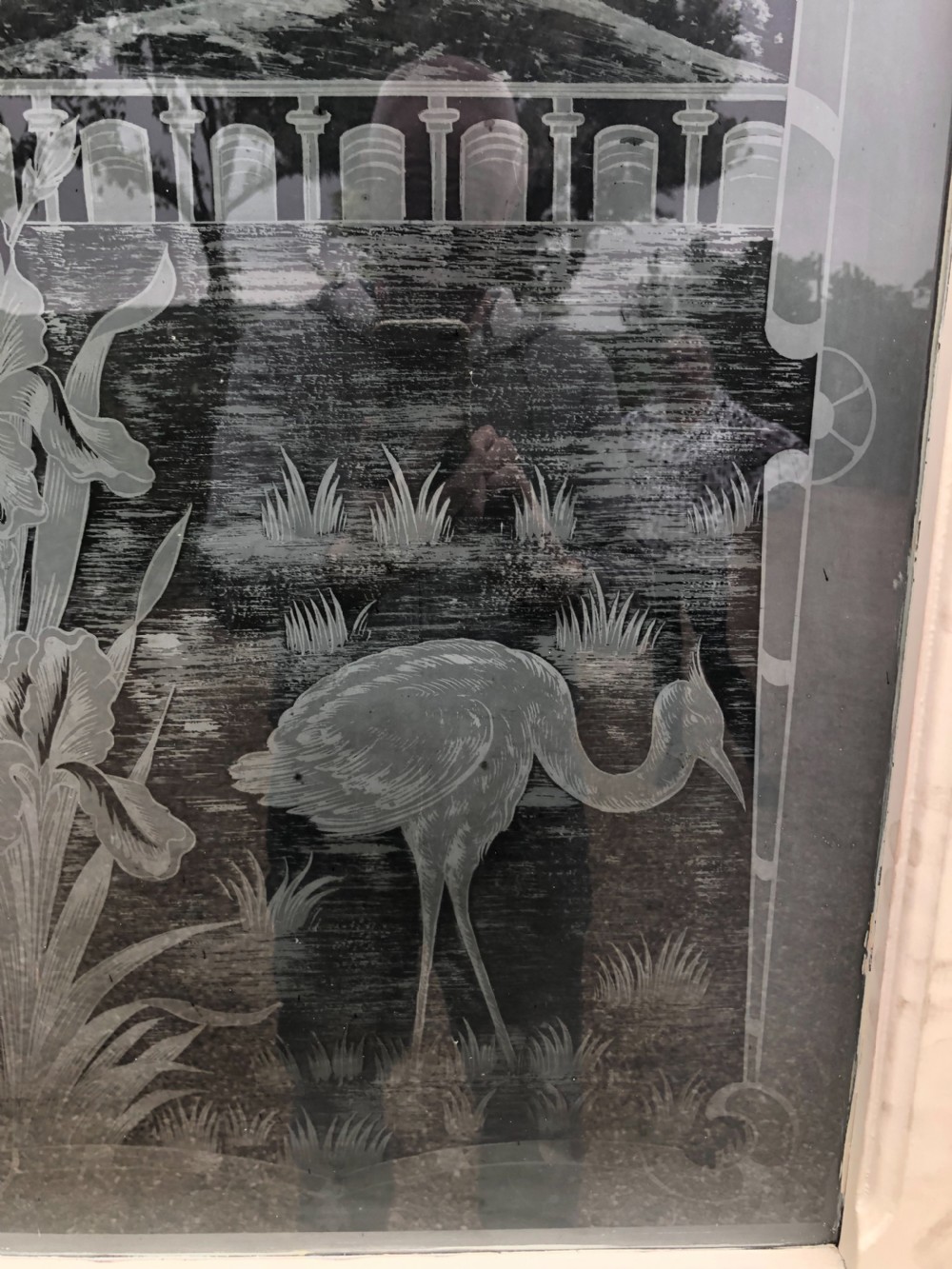 Set 4 French Etched Glass Chateau Doors View IV