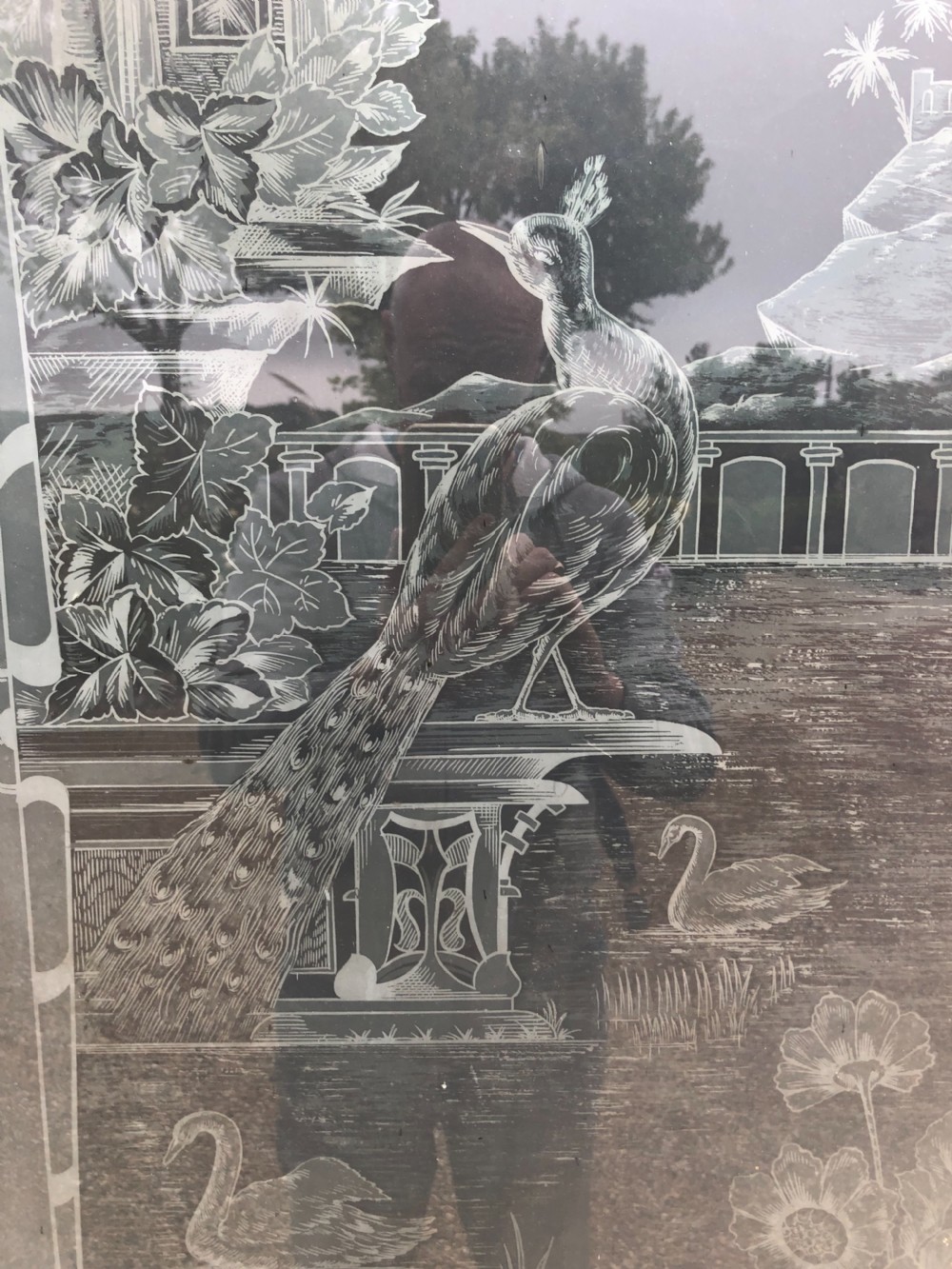 Set 4 French Etched Glass Chateau Doors View III