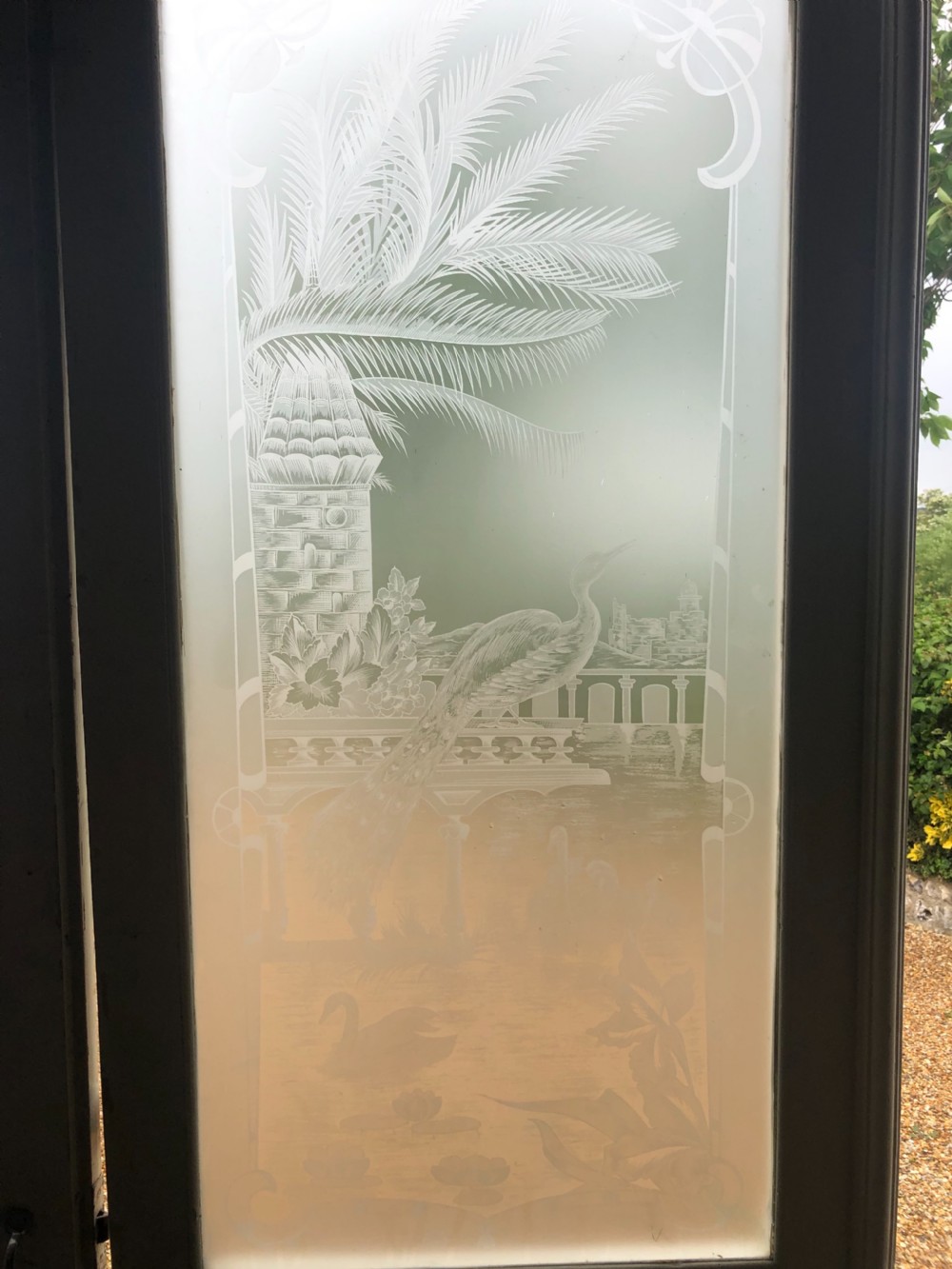 Set 4 French Etched Glass Chateau Doors View XII