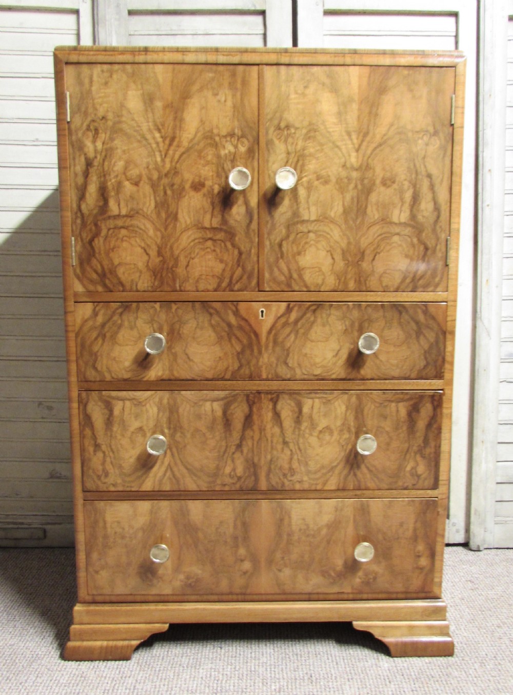 Burr Walnut Art Deco Chest of Drawers