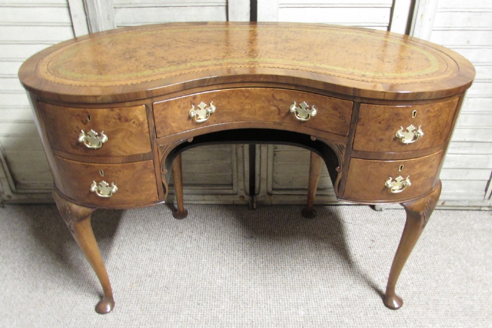 Kidney Burr Walnut Ladies Desk