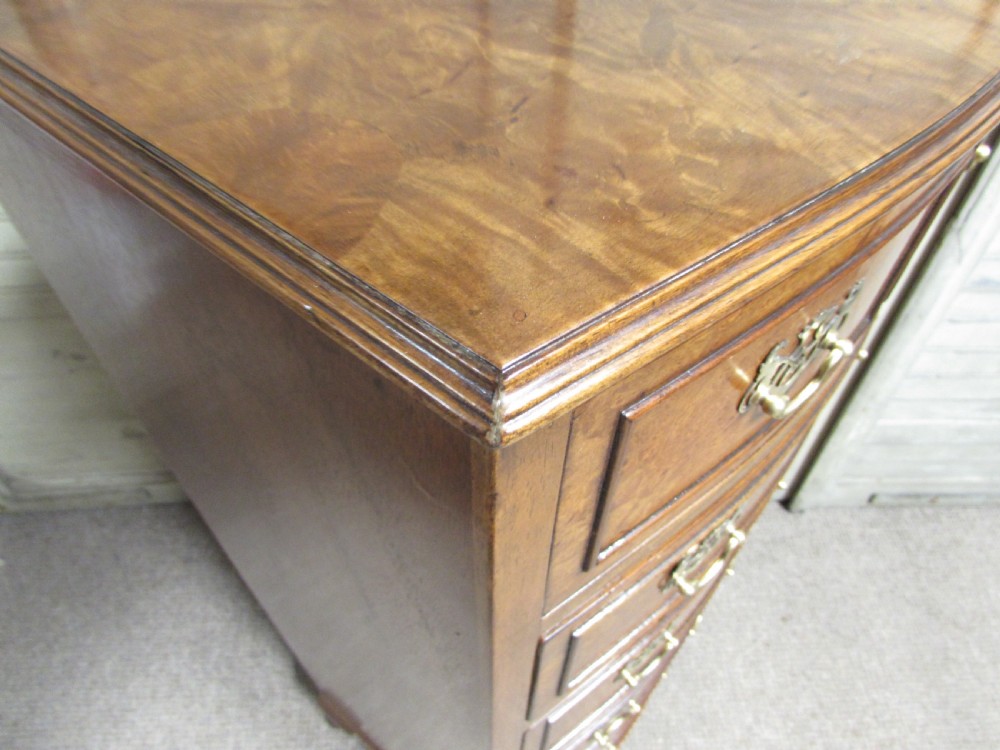 Burr Walnut Bow Front Chest of Drawers View VII