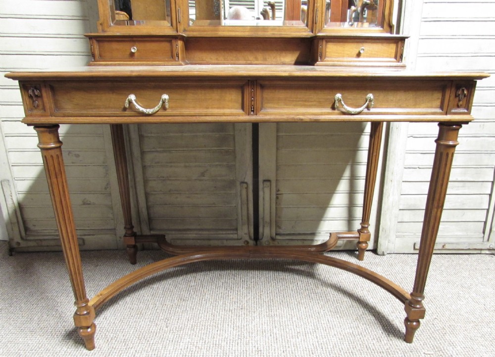 Fine Burr Walnut Dressing Table View IX