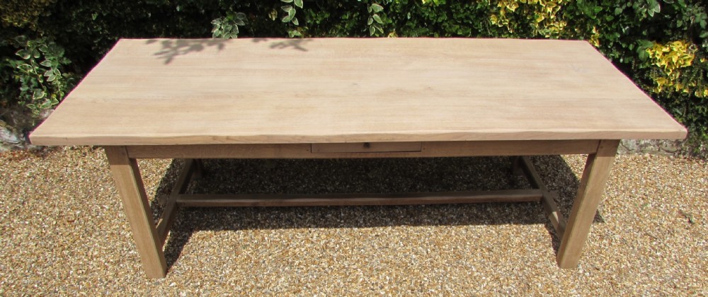 French Bleached Farmhouse Dining Table  View V